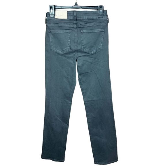 NYDJ Marilyn Straight Grey Zip Fly Button Closure 5 Pocket Lift Tuck Tech Size 0 - Picture 2 of 13